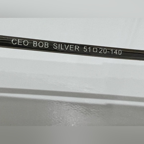CEO Bob Silver  Eyeglass Frame  Made in Japan/White goldplated - Picture 9 of 11